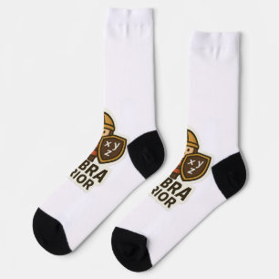 Algebra Warrior Sticker – Cute Math Hero  Socks