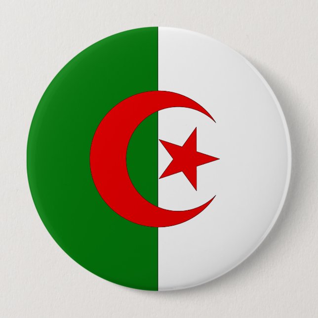 Algeria 10 Cm Round Badge (Front)