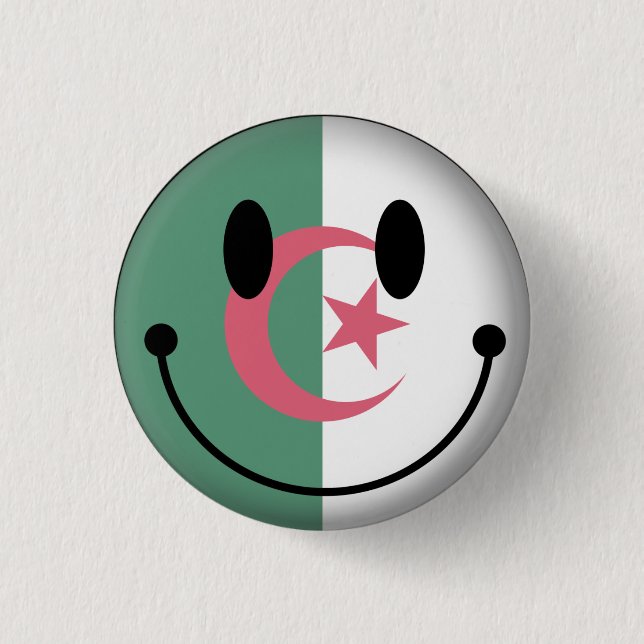 Algeria 3 Cm Round Badge (Front)