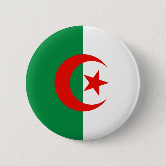 Algeria 6 Cm Round Badge (Front)