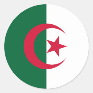 Algeria (Algerian) Flag Classic Round Sticker