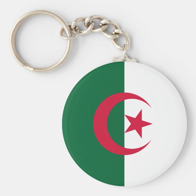 Algeria (Algerian) Flag Key Ring (Front)