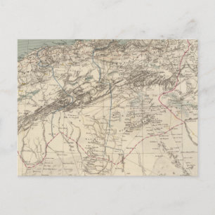 Algeria Atlas Map Postcard