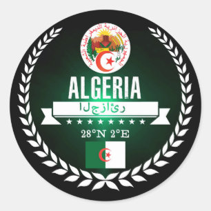 Algeria Classic Round Sticker