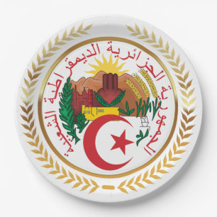 Algeria Coat of Arms Paper Plate