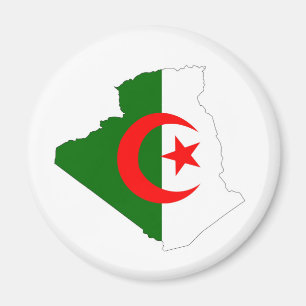 algeria country flag map shape symbol silhouette magnet