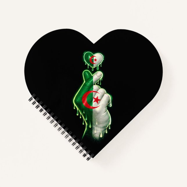 Algeria Finger Heart  Notebook (Front)