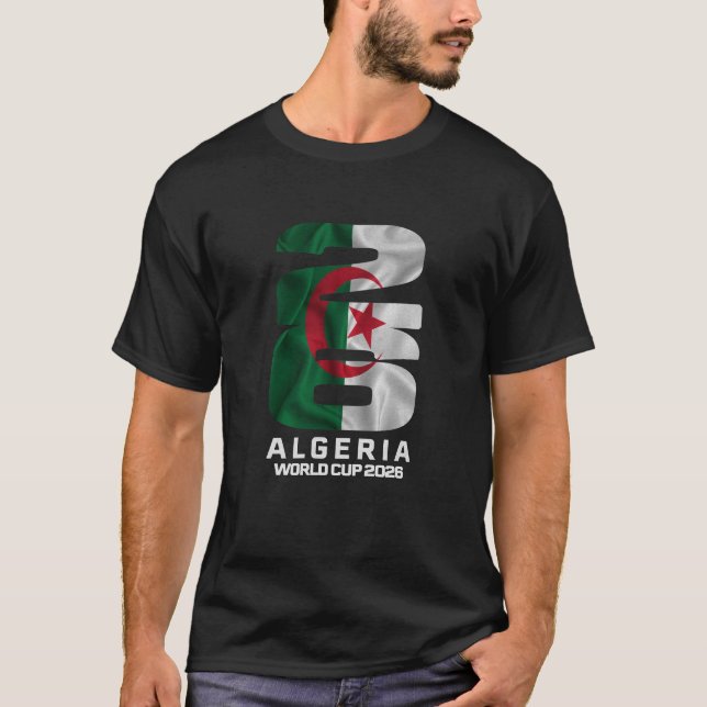 Algeria Flag 2026 World Cup Pride Graphic T-Shirt (Front)