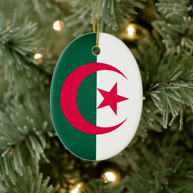 Algeria Flag Ceramic Ornament (Tree)