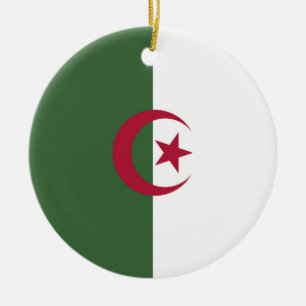 Algeria flag ceramic ornament