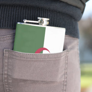 Algeria flag hip flask