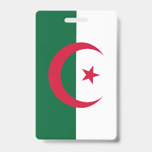 Algeria Flag ID Badge