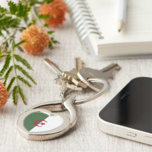 Algeria flag key ring
