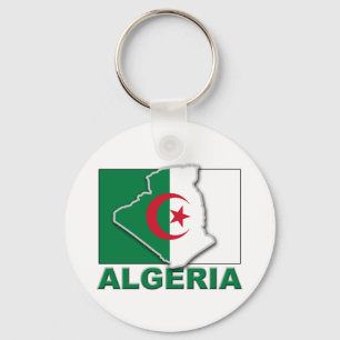 Algeria Flag Land Key Ring