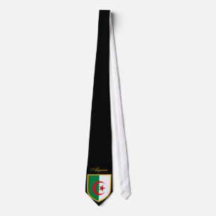 Algeria Flag Necktie Personalised Name