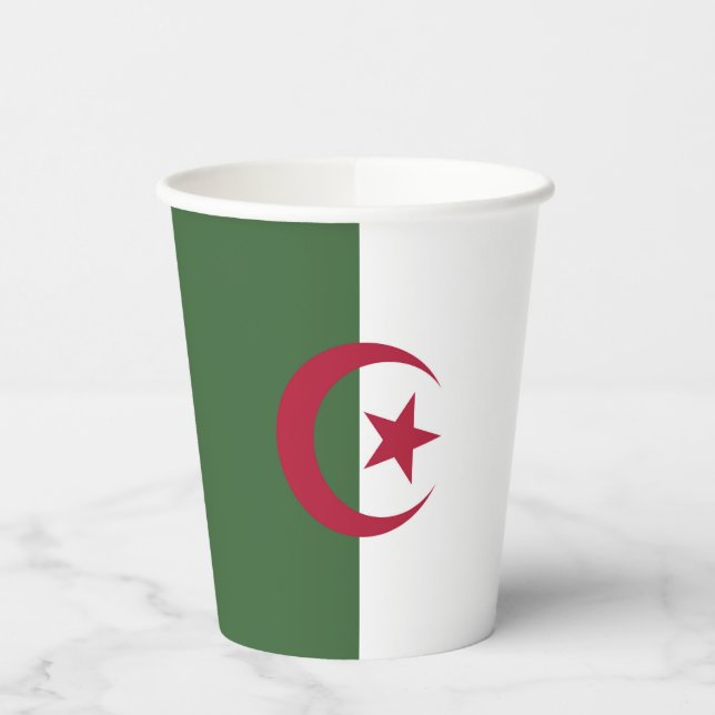 Algeria flag paper cups (Left)