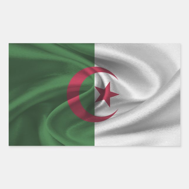Algeria Flag Rectangular Sticker (Front)
