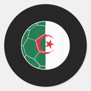 Algeria Flag Soccer Algeria Soccer Classic Round Sticker