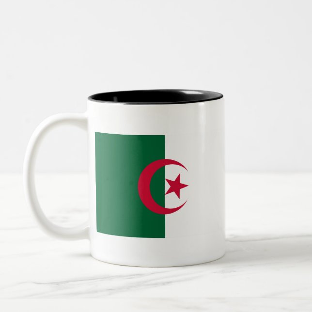 Algeria Flag Two-Tone Coffee Mug (Left)