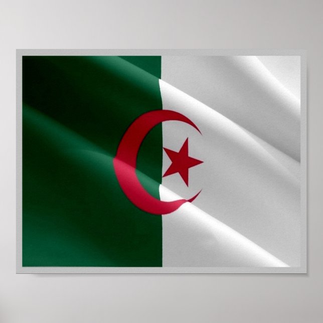 Algeria - Flag Waving - Poster (Front)