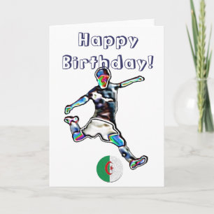 Algeria Football soccer birthday card