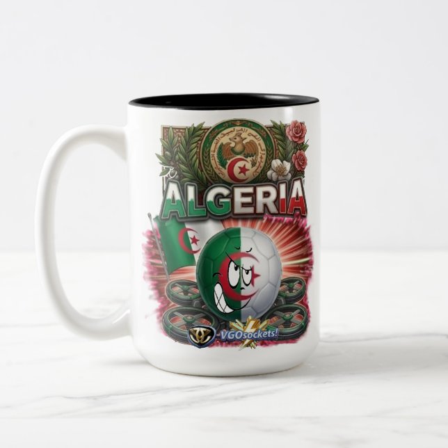 Algeria-GBall-002 Two-Tone Coffee Mug (Left)