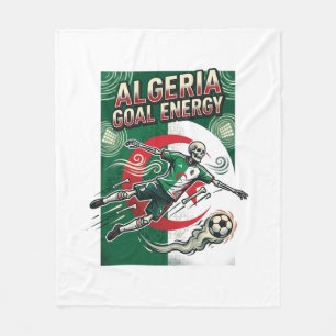 Algeria Goal Energy Skeleton Striker Nations Bold Fleece Blanket