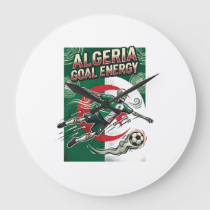 Algeria Goal Energy Skeleton Striker Nations Bold Large Clock