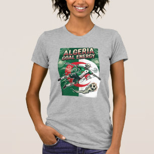 Algeria Goal Energy Skeleton Striker Nations Bold T-Shirt