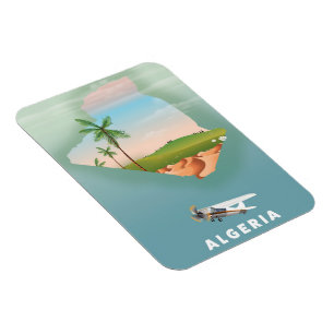 Algeria Illustrated travel poster print. Magnet