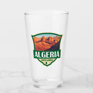 Algeria Illustration Retro Badge Glass