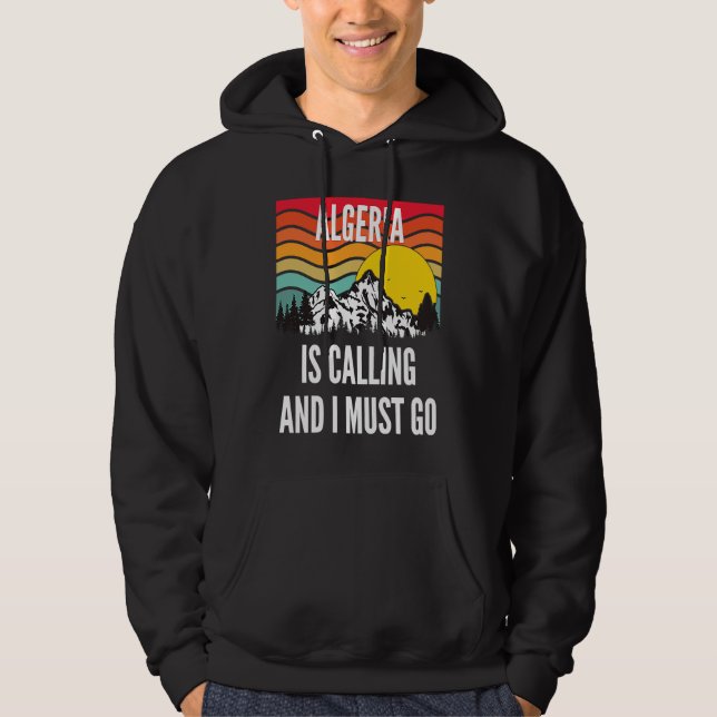 Algeria Is Calling And I Must Go, Wavy Sunset Desi Hoodie (Front)