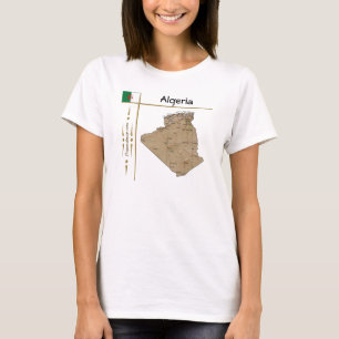 Algeria Map + Flag + Title T-Shirt