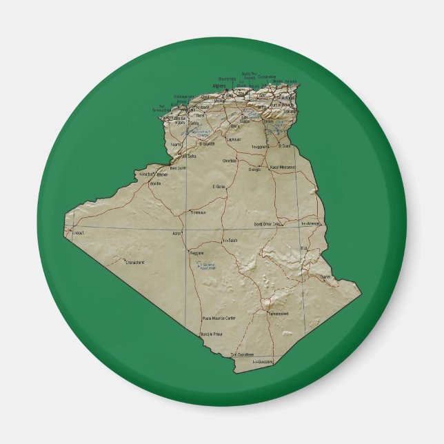 Algeria Map Magnet (Front)