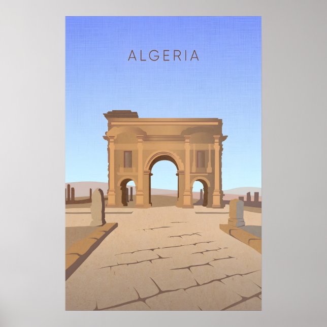 Algeria Minimal Travel Poster (Front)