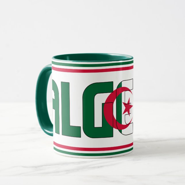 Algeria National Flag Patriotic Coffee Mug (Front Left)