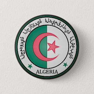 Algeria  Round Emblem 6 Cm Round Badge