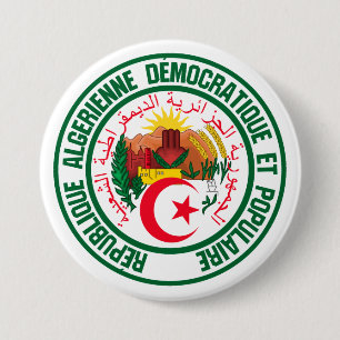 Algeria Round Emblem 7.5 Cm Round Badge