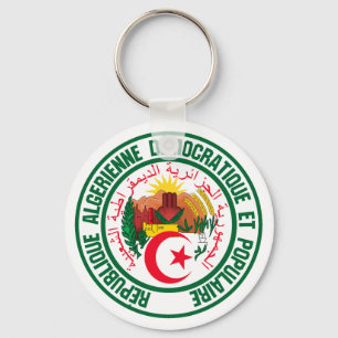 Algeria Round Emblem Key Ring