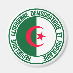 Algeria Round Emblem Magnet