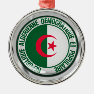 Algeria Round Emblem Metal Ornament