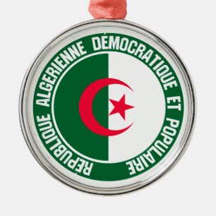Algeria Round Emblem Metal Ornament