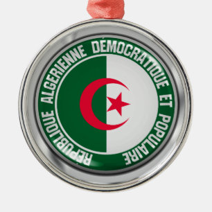 Algeria Round Emblem Metal Ornament