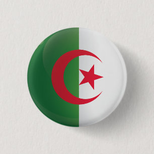 Algeria  Round Icon Flag 3 Cm Round Badge