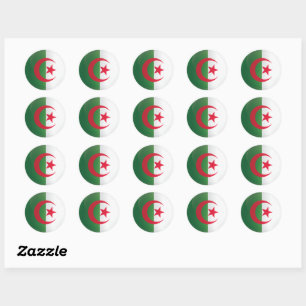Algeria  Round Icon Flag Classic Round Sticker
