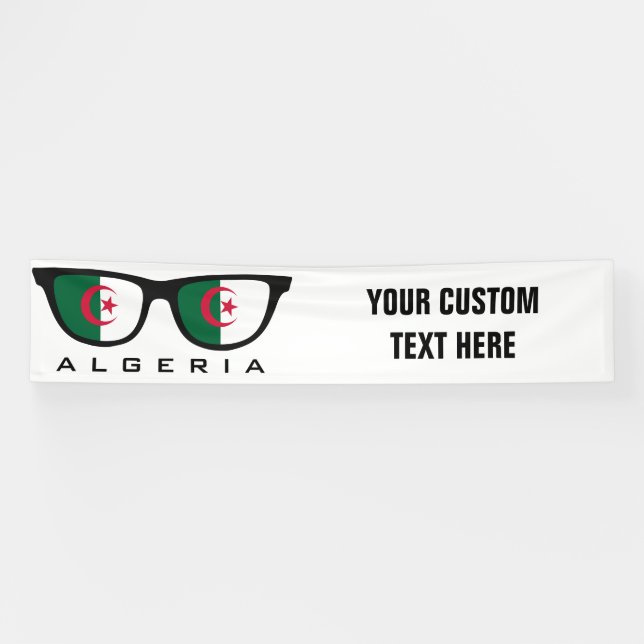 Algeria Shades custom text & colour banner (Horizontal)