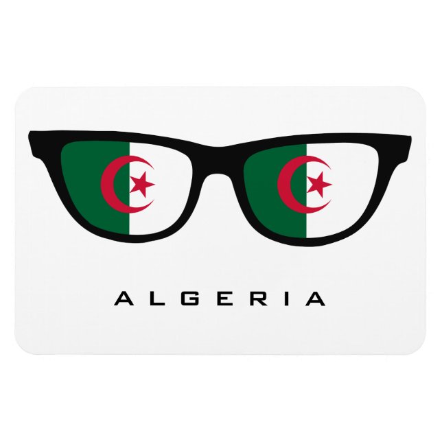 Algeria Shades custom text & colour magnet (Horizontal)