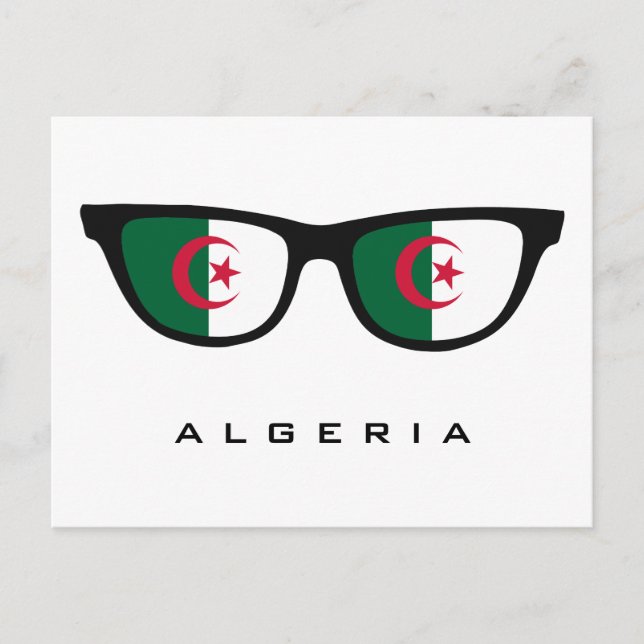 Algeria Shades custom text & colour postcard (Front)
