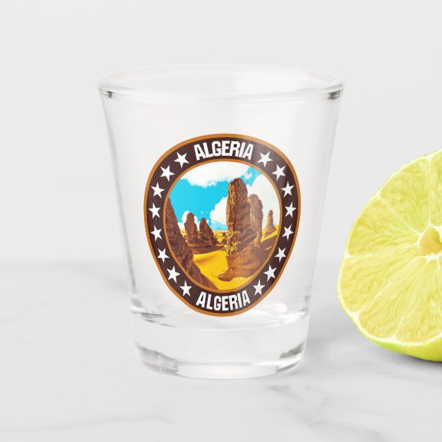 Algeria                                            shot glass (Front)
