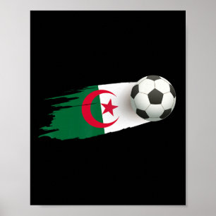 Algeria Soccer Ll Algeria Flag Jersey - Algeria Fo Poster